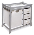 Gray Baby Changing Table with 3 Storage Baskets Z625