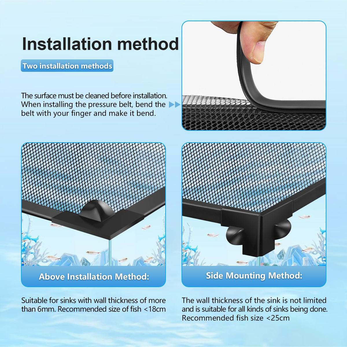 Magnetic Mesh Aquarium Cover U8846