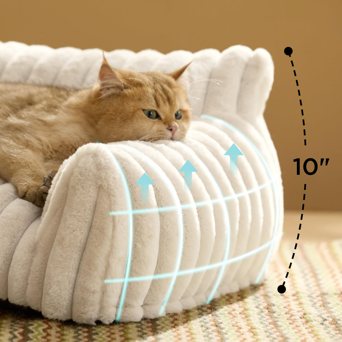 Cream Cat Couch E1841