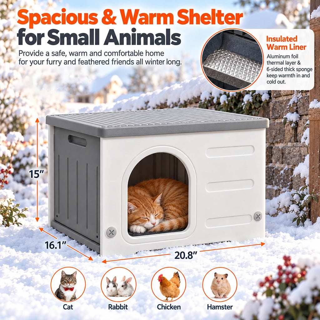 HDPE Cat House with Liner W88032