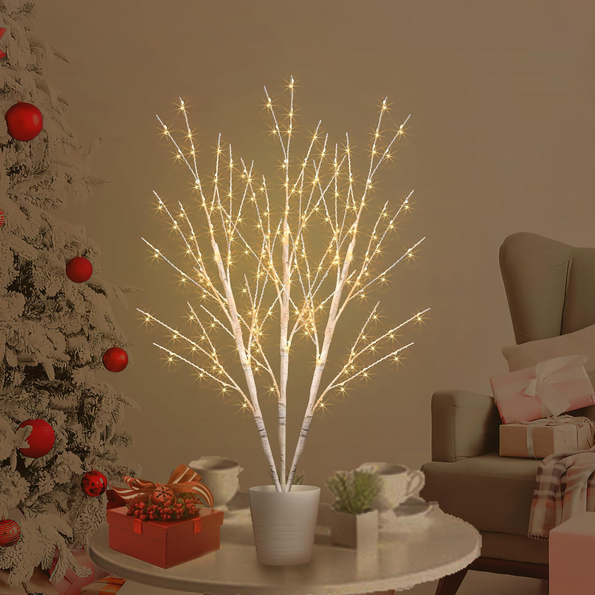Birch Light Tree with 180 LED Lights A954981