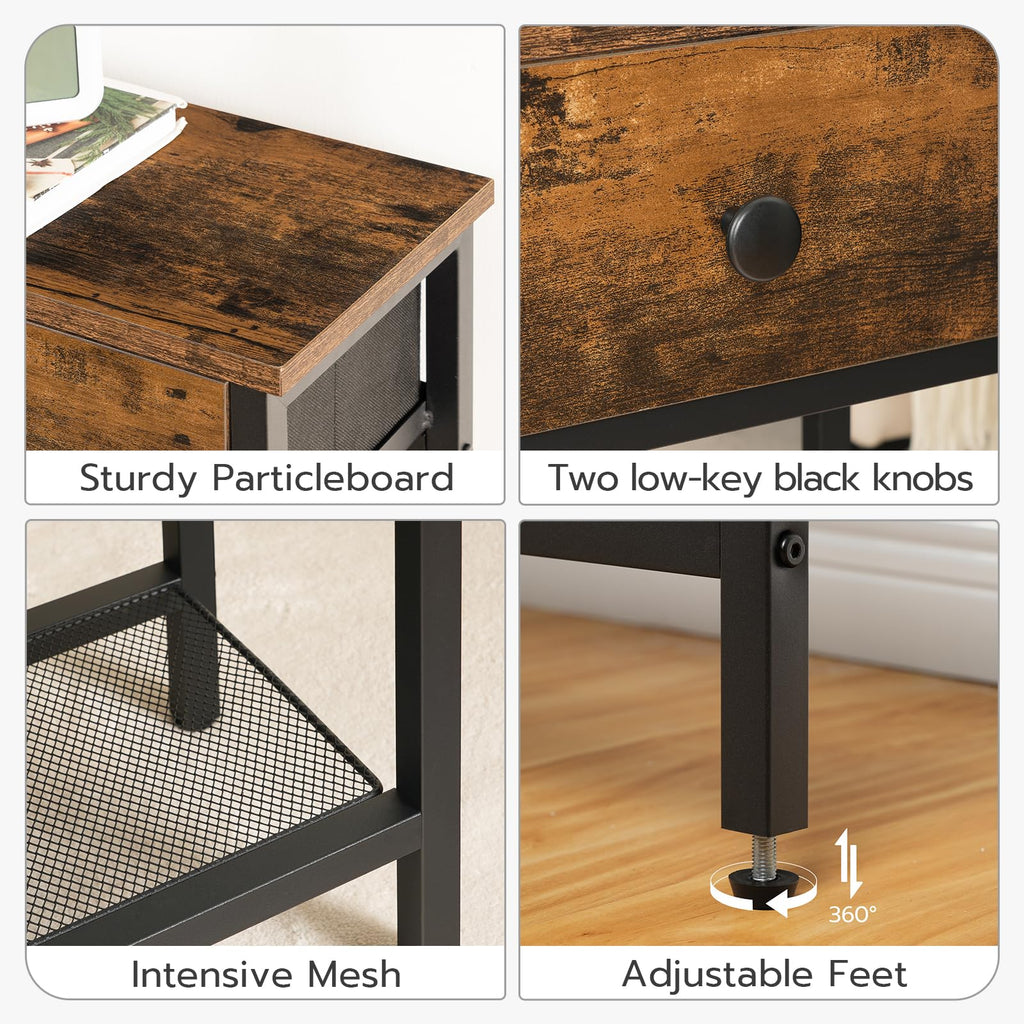 29.5" Narrow Console Table with 2 Fabric Drawers R519479