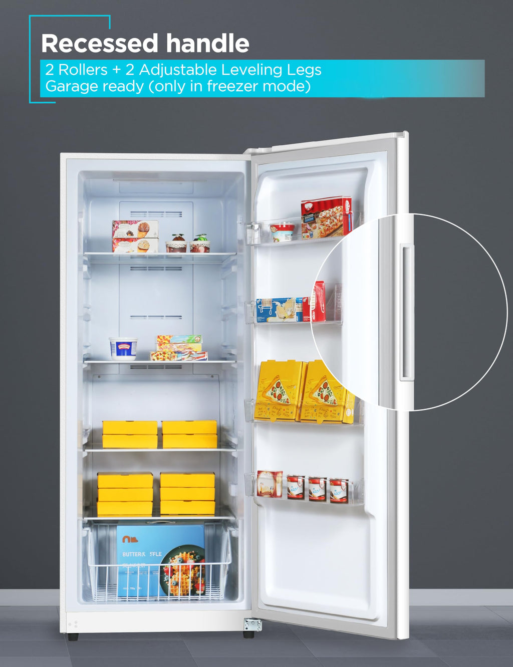 White 17 Cu. Ft. Convertible Freezer Refrigerator L681077
