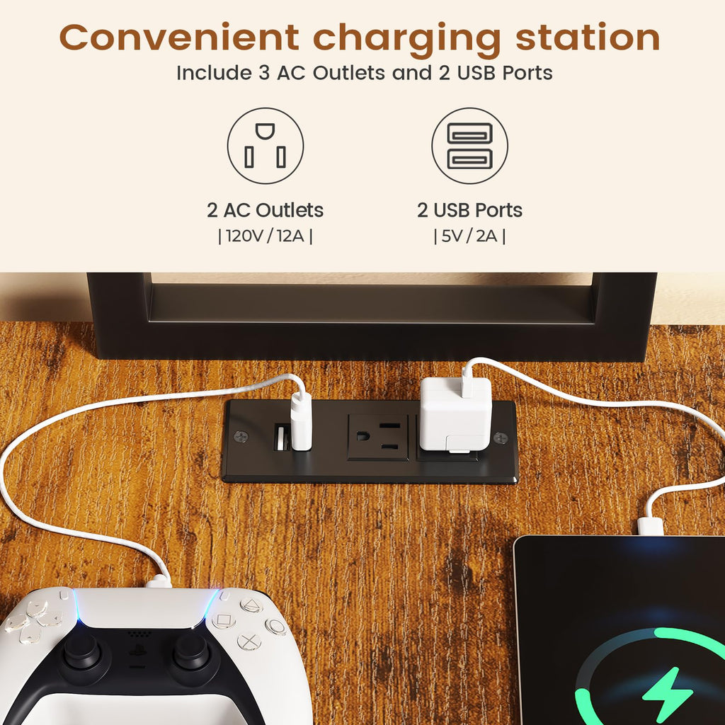 L Shaped Computer Desk with Hutch J149458