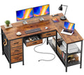 47 Inch L Shaped Desk with Power Outlets Z711372