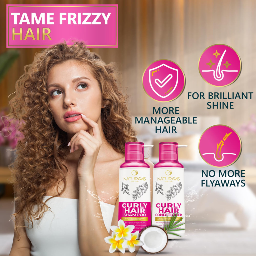 Curly Hair Shampoo and Conditioner Set and Mask P769