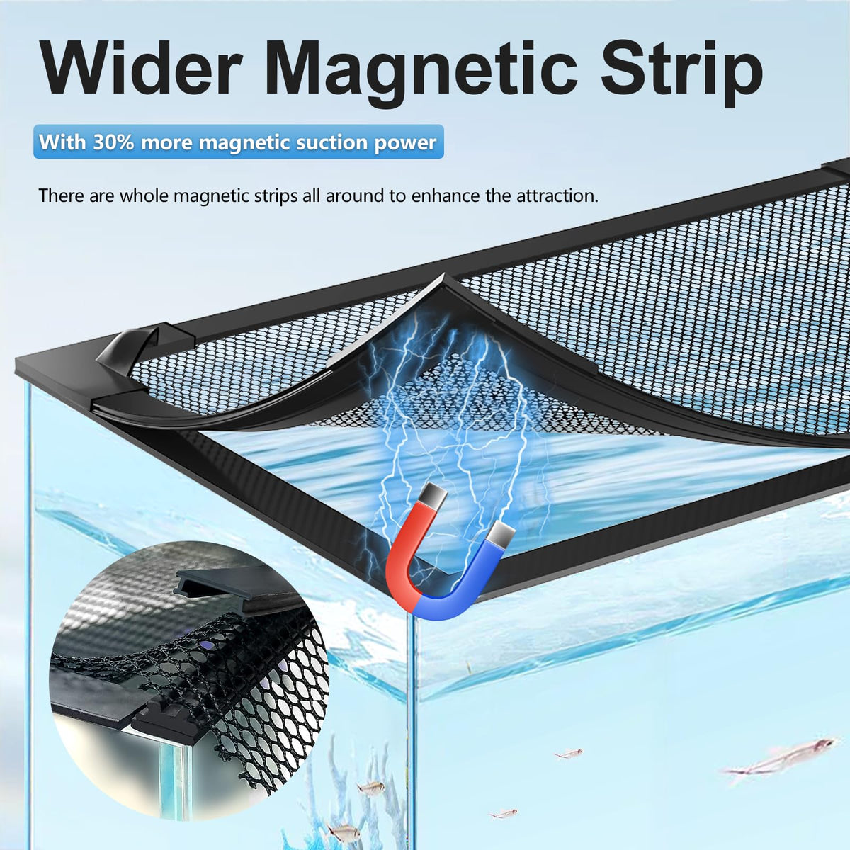 Magnetic Mesh Aquarium Cover U8846