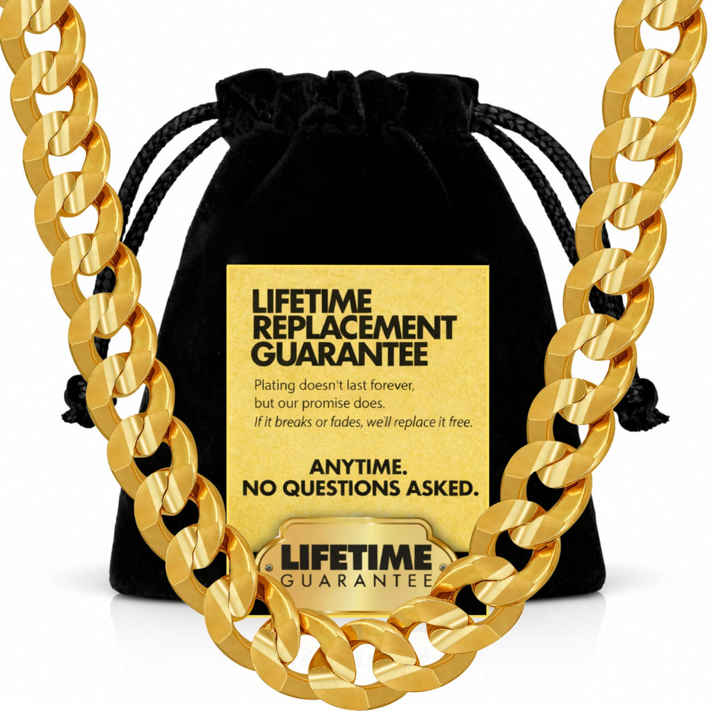 Gold Cuban Link Chain Necklace N854406