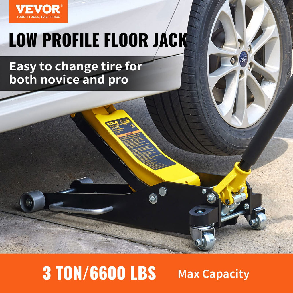 3 Ton Low Profile Aluminum Steel Floor Jack Q980669