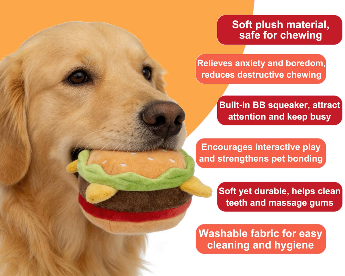 Plush Food Shaped Dog Toy with Squeaker T369904