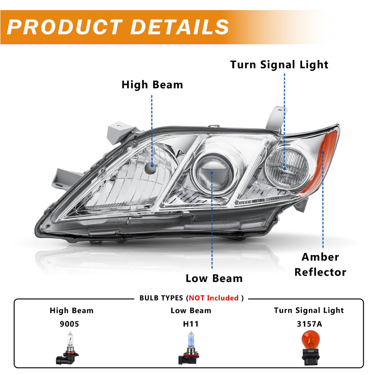 Headlight Assembly for Toyota Camry N6585