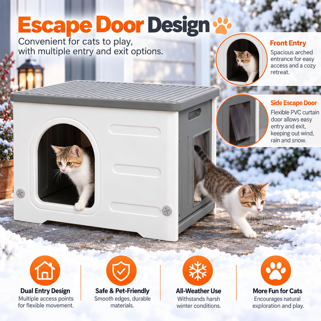 HDPE Cat House with Liner W88032