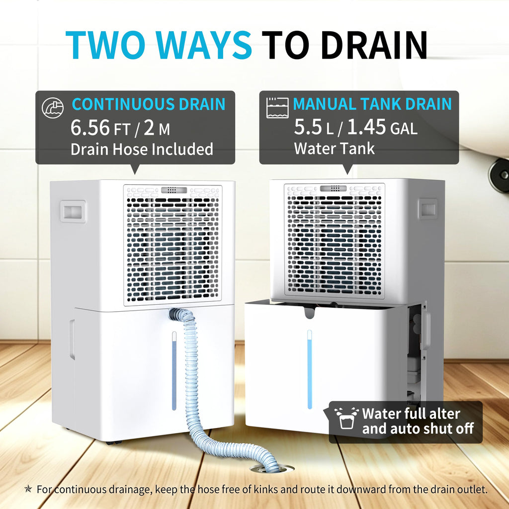 50 Pints Dehumidifier with Drain Hose H69660