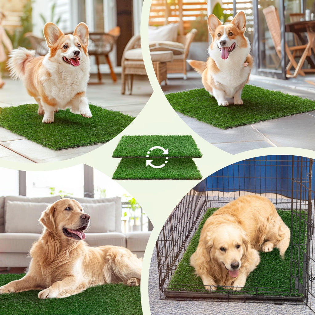 2 Pack 14x18in Artificial Grass Pee Pads B565410