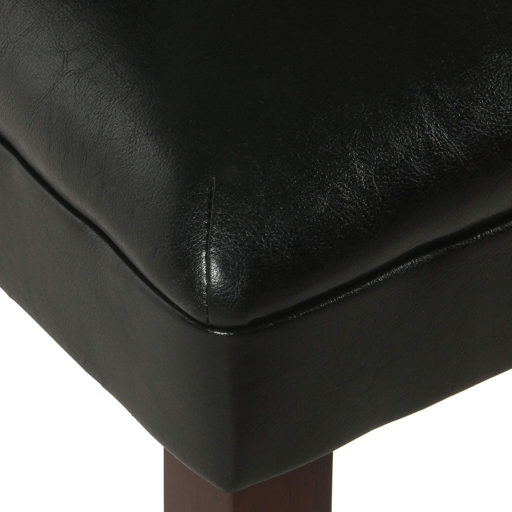 Black Faux Leather Upholstered Dining Chair Set of 2 H32039