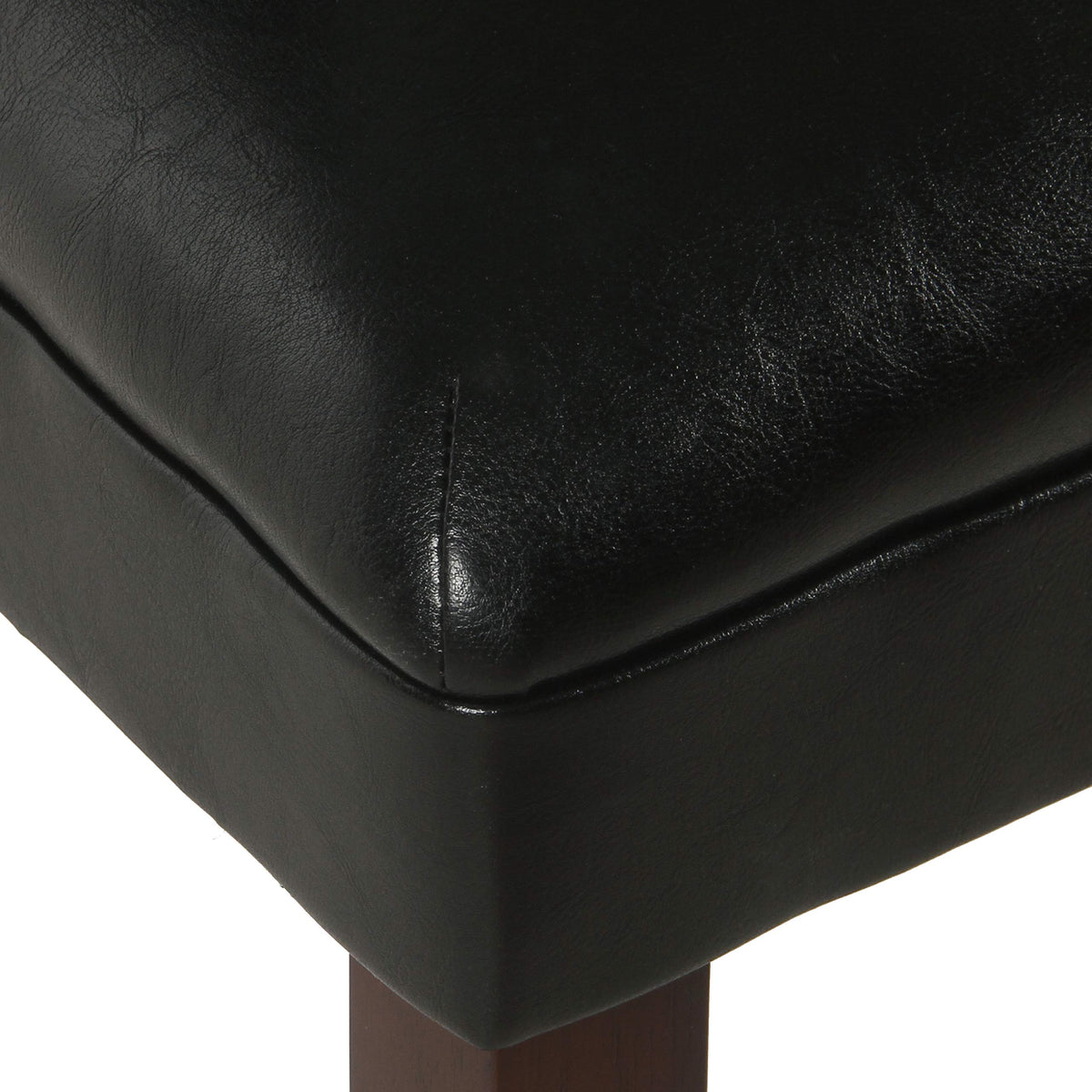 Black Faux Leather Upholstered Dining Chair Set of 2 H32039
