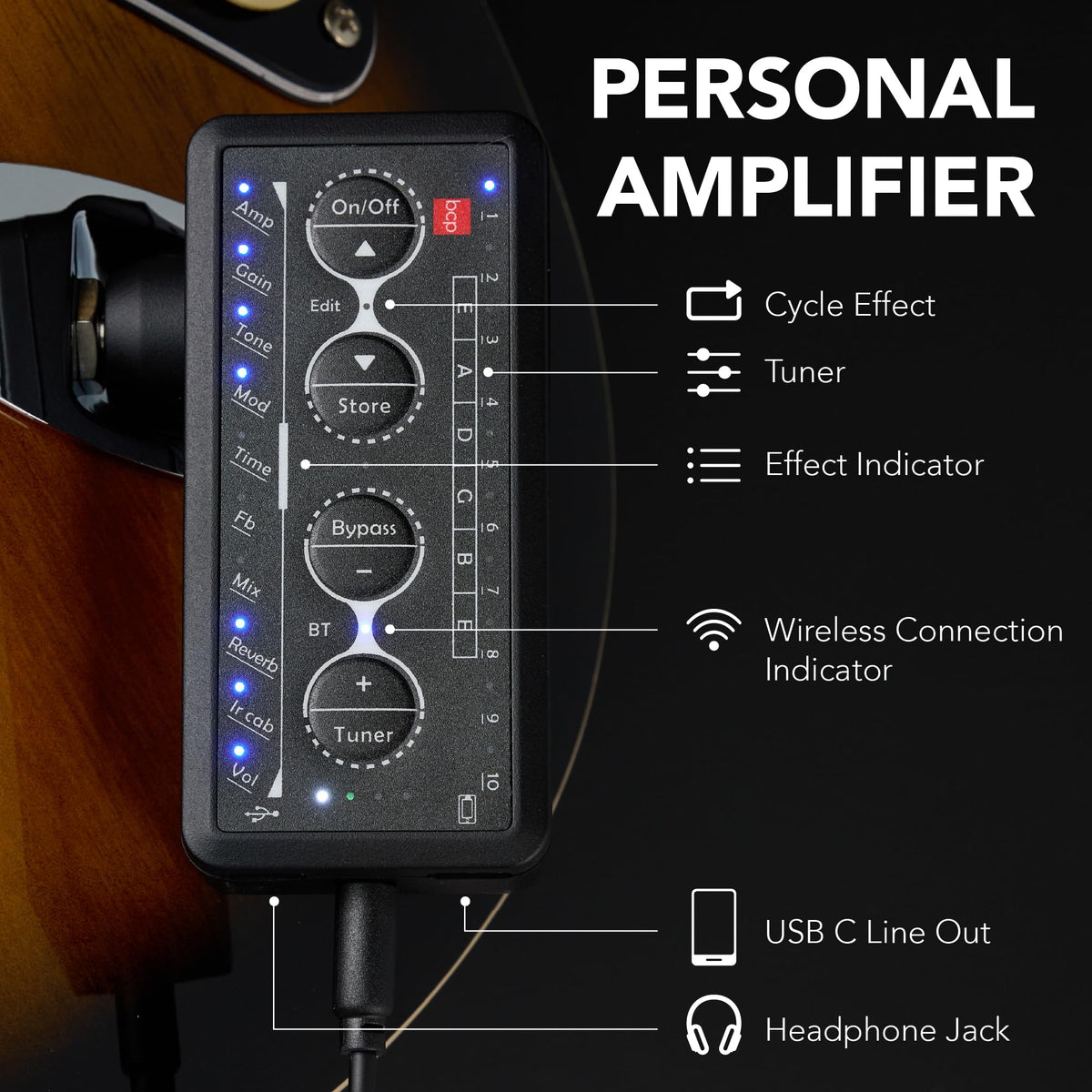 Cherry Red White Electric Guitar Kit with Headphone Amp D377
