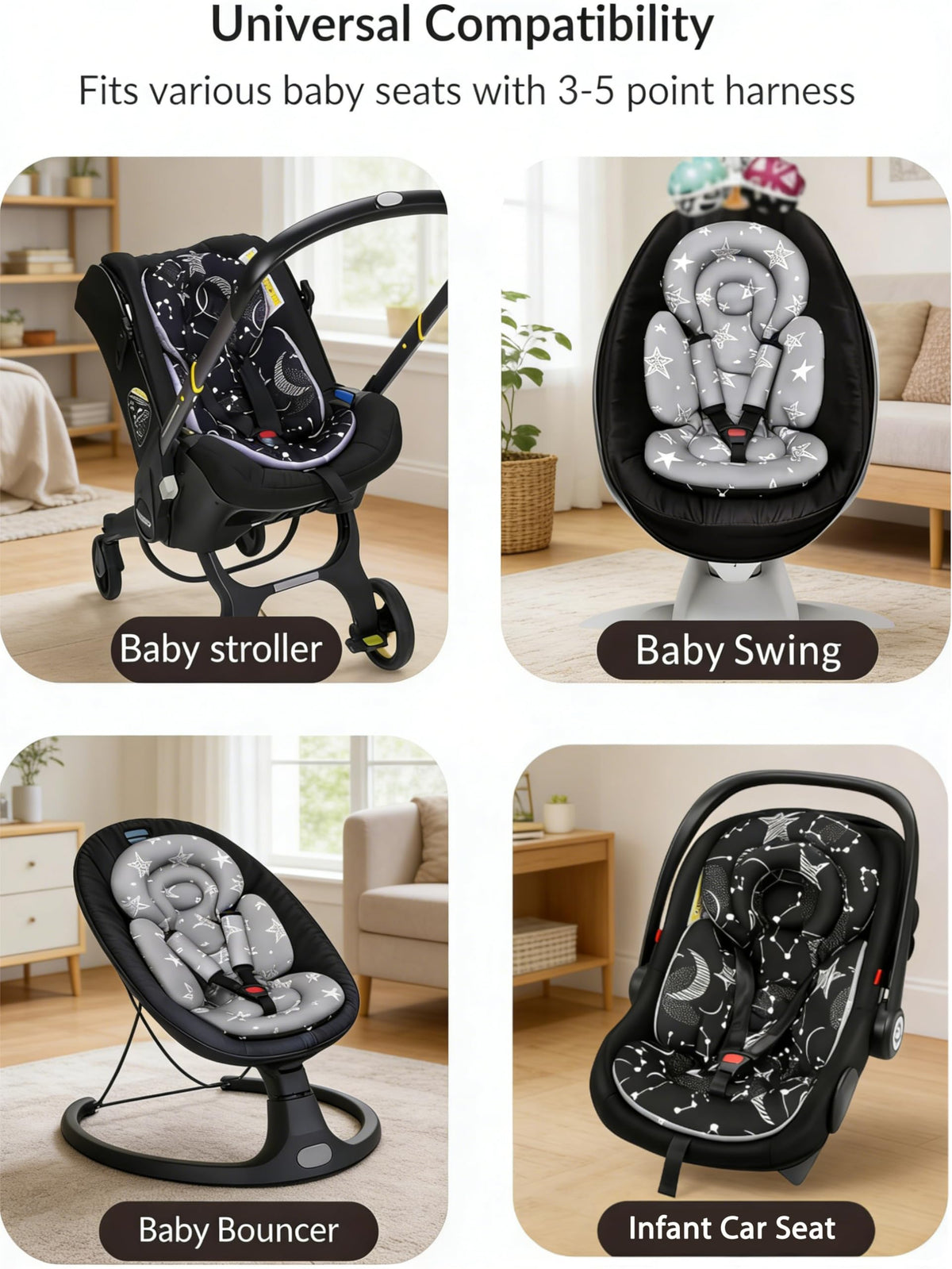 Infant Car Seat Insert with Removable Cushion J6650