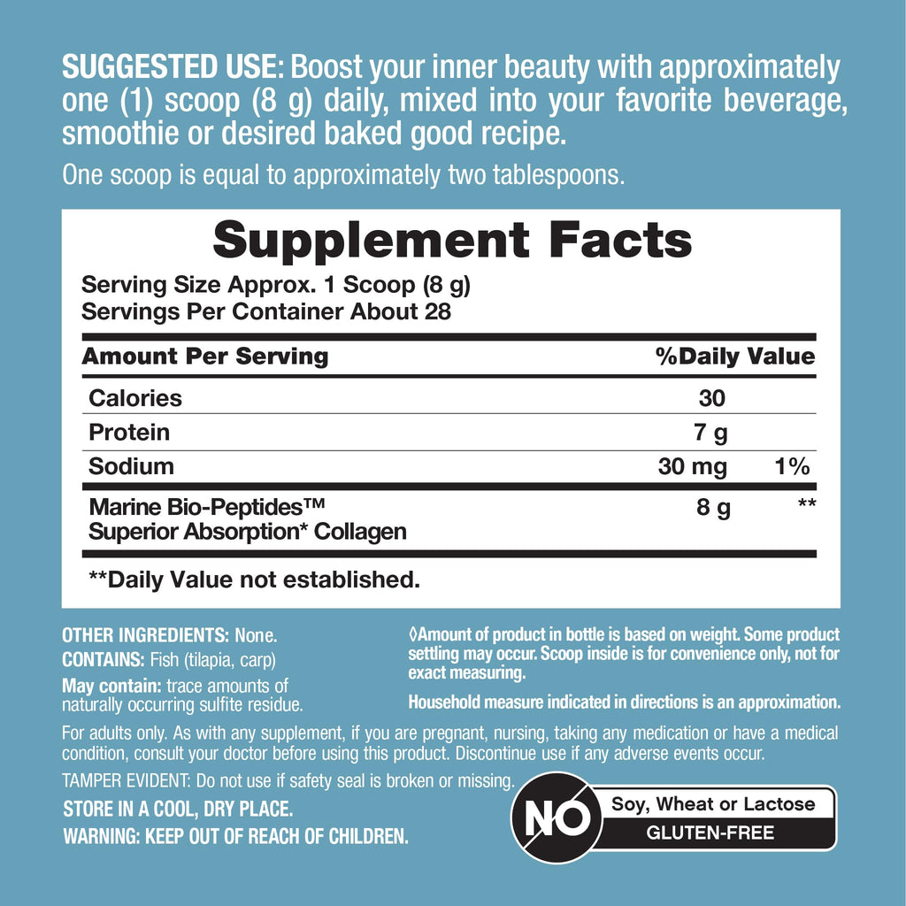 Marine Collagen Peptides Powder 8 oz Unflavored R96315