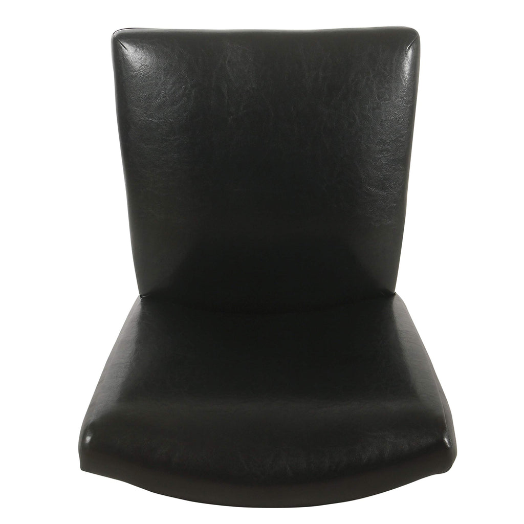 Black Faux Leather Upholstered Dining Chair Set of 2 H32039