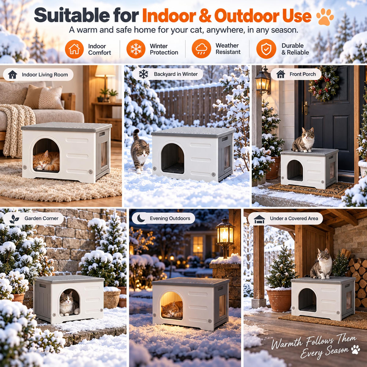 HDPE Cat House with Liner W88032