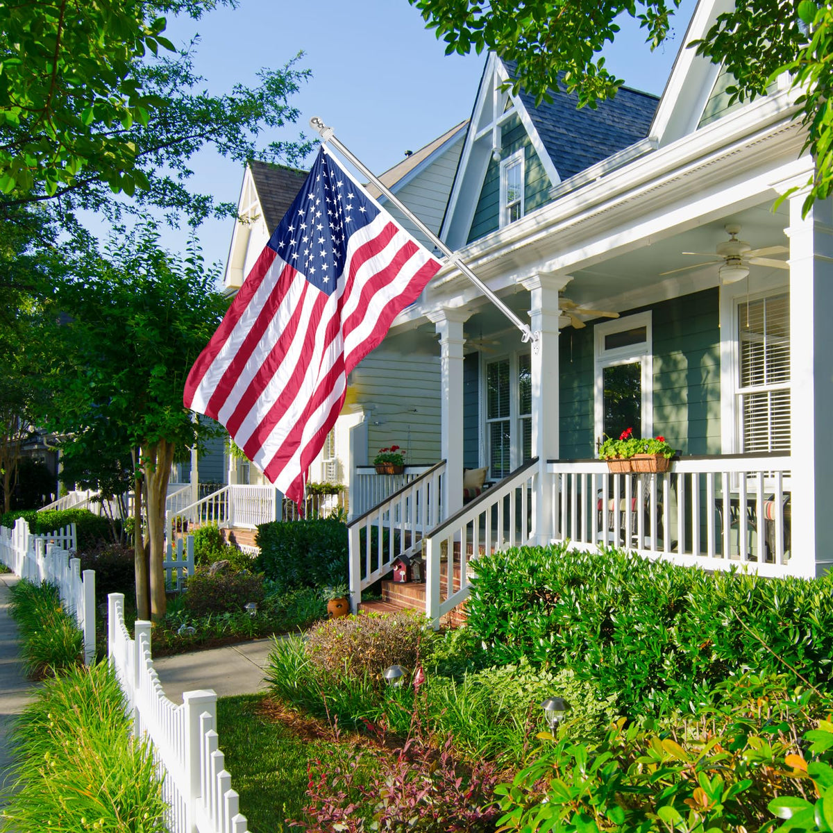 5FT Stainless Steel Wall Mounted Flag Pole Kit W892