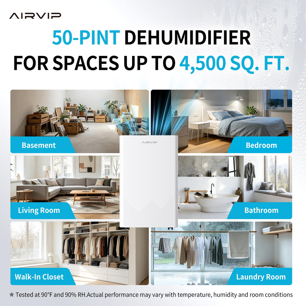 50 Pints Dehumidifier with Drain Hose H69660