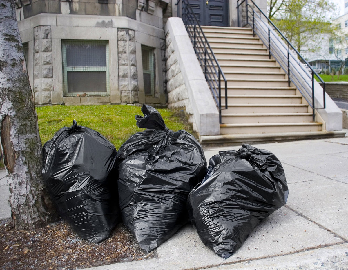 95-96 Gallon Black Heavy Duty Trash Bags with Ties M61478