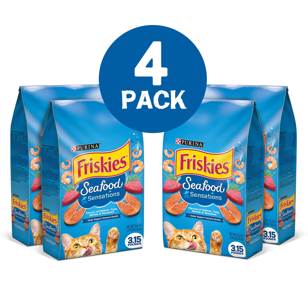 Dry Cat Food Seafood 4 3.15 lb Bags M152