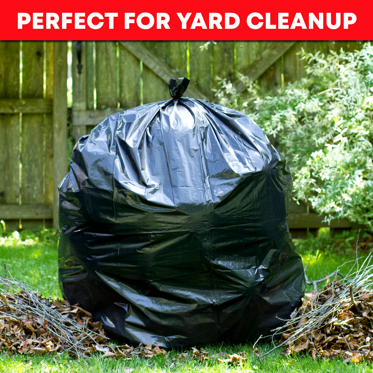 95-96 Gallon Black Heavy Duty Trash Bags with Ties M61478