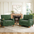 Green Mid Century Modern Accent Chair Set of 2 D881025
