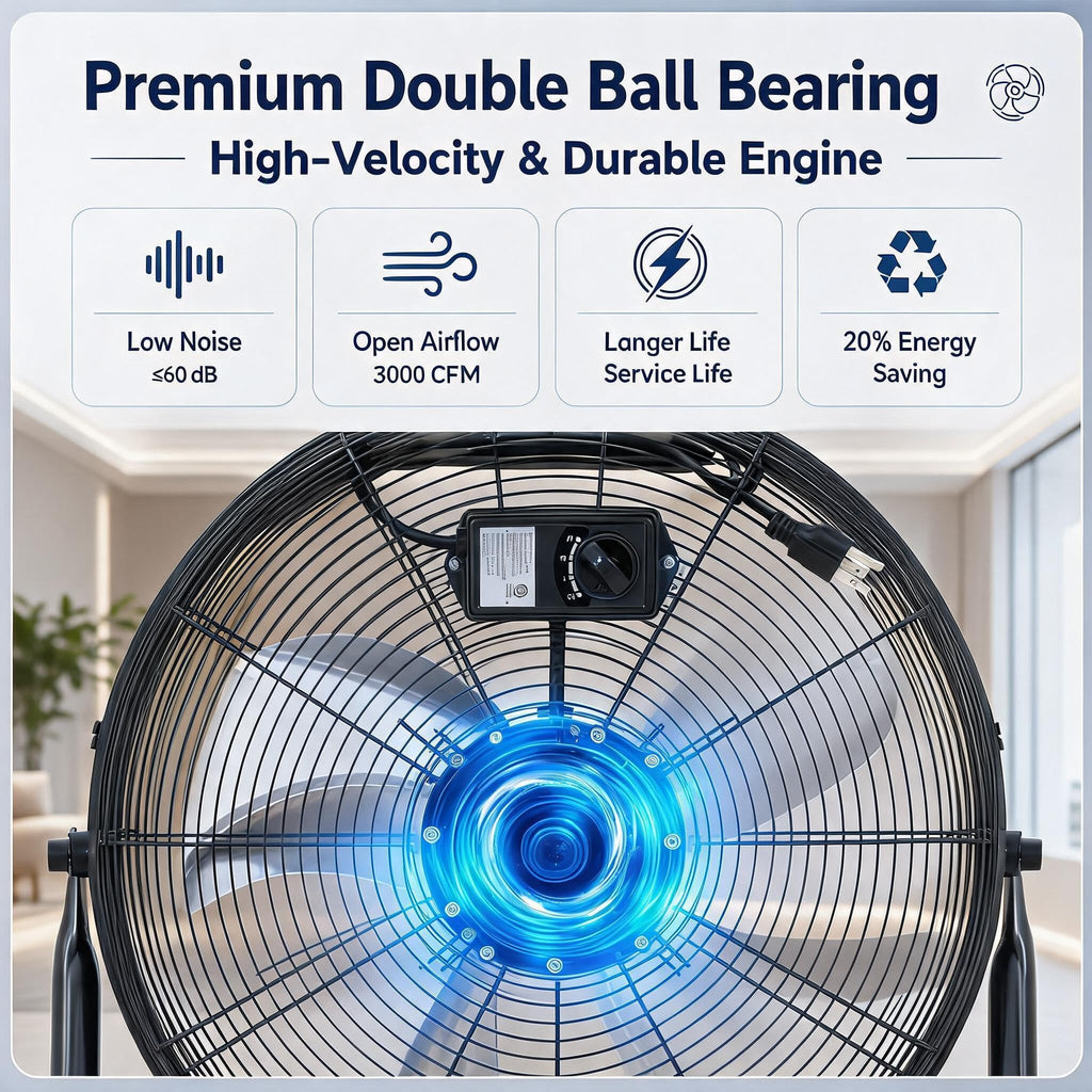 20 Inch High Velocity Floor Fan L3998